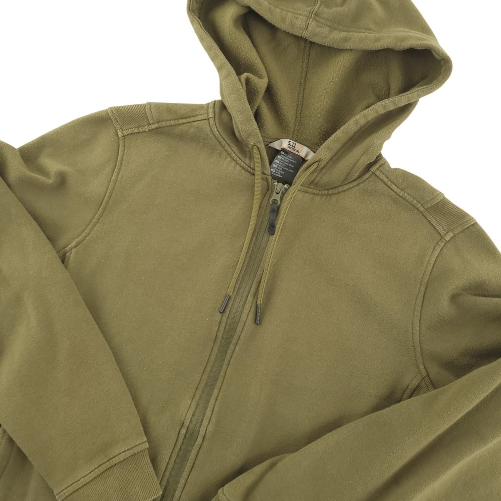 5.11 Tactical Hoodie Mens M Green Fleece Full Zip Tactical Sweatshirt Casual